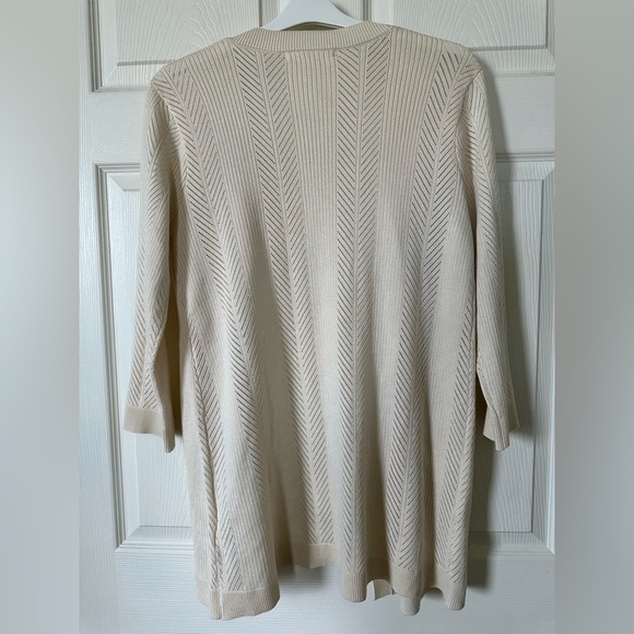 Emaline Cream Knit Cardigan Size M - Picture 3 of 7